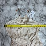 ZARA  Ivory Satin Effect Beaded strapless dress Size small classic side slit NWT Photo 8