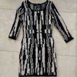 Forever 21  Black/White Longsleeve Midi Dress Sz M Photo 0