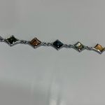 Sterling Silver Bracelet with multiple color chips Photo 0