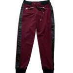 Ralph Lauren NWOT Lauren Joggers Burgundy XS Satin Trim Y2K Streetwear Urban Photo 1