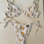 Hollister Smocked White Floral Bikini Set Photo 0