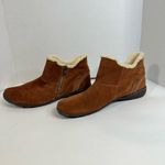 Hush Puppies Hush Puppies Brown Lined Faux Fur Ankle Bootie Boots W/side Zip Up Hippie 10M Photo 2