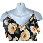Forever 21 Womens Contemporary Floral Print Cold Shoulder Cropped Jumpsuit Sz S Photo 3