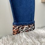 SheIn Distressed Stretch Skinny Jeans with Leopard Print Accents Sz Small Photo 2