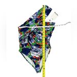 ZARA NWT  One Shoulder Blue Green Floral Asymmetrical Bodysuit Womens Medium Photo 4