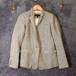 J.Crew  Classic Textured Blazer Linen One Button Womens Business Old Money 4 Photo 0