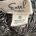 easel  Maxi Dress Small Tiered Oversized Black/beige Crinkle Photo 2