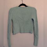 Princess Polly Size S/M Mint Green fuzzy cropped cardigan sweater Photo 1