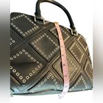 Michael Kors  Selma Black Leather Satchel Bag Diamond Grommet Accents‎ Photo 5