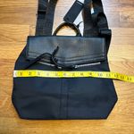 Botkier  Black Faux Leather Backpack Purse Pockets Adjustable Straps Classic Photo 2