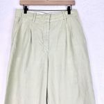 Wilfred Aritzia  The Effortless Pant Linen Size 12 Sage Green Wide Leg High Rise Photo 2