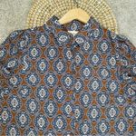 Bohme  Women’s Button Down Shirt Blouse Longsleeve Graphic Print Boho Camel M Photo 2