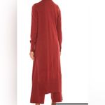 Susana Monaco Ribbed Duster Cardigan in Terracotta Photo 3