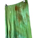 Robin Kaplan Midi Skirt Size 2 Green Silk Hand Dyed Boho Ethereal Forest Fairy Photo 6
