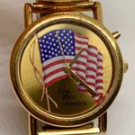 Valdawn God bless America musical USA flag quartz analog watch 33mm running Photo 1