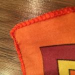 NWOT Vintage Striped Colorblock Square Scarf Orange Photo 1