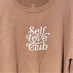 Lonely Ghost  Size Medium Brown Self Love Club Crewneck Pullover Sweatshirt Photo 1