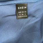 SheIn  Blue Satin Cowl Neck Mini Slip Dress Size S – Night Out Photo 8