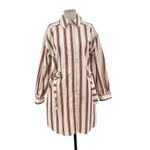 Ted Baker  Kaate Shirt Dress With Waist Tie‎ Cream Red Stripe Size 1 US 4 Photo 2