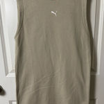 Puma -sleeveless,pullover,embroidered logo, shirt beige dress / Small Photo 0