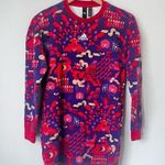Adidas  Women's CNY ALLOVER PRINT Chinese New Year Sweatshirt/dress SZ 2XS 🔴 Photo 0