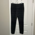 Akris Punto  Mara Black Silver Check Jersey Full Length Pant Photo 3