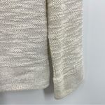 Loft Ann Taylor Metallic Sparkle Side Zip Crew Sweatshirt Top Cream Gray S new Photo 7