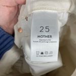 Mother Denim Mid Rise Dazzler Crop Jeans in Whipping The Cream Pink Racer 25 White Photo 13