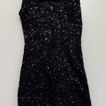 Crystal Doll XS Black Sequin Body Con Mini Dress Photo 5