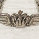 Juicy Couture  Vintage Silver Tone Link Crown Toggle Bracelet Photo 1