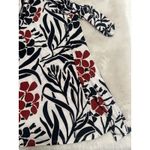 Jones Studio  Sleeveless Floral A-Line Dress Belted‎ Black Red White Size M Photo 3