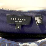 Ted Baker London Velvit Bodycon Dress 8 Floral Fitted Blue Cocktail Whimsigoth Photo 4