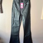 Edikted  Luna Faux Leather Flare Jeans Sz XS Photo 1