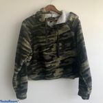 Derek Heart Cropped Camo Fleece Hoodie Photo 0