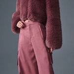 Alo Yoga Alo Show Off Cargo Wide Leg Trouser nwot $160 maroon casual fall active classic Photo 0
