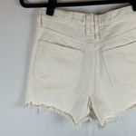 We The Free  White Distressed Denim Shorts Raw Hem Casual High‎ Rise Size 27 Photo 9