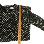 Everly  Women’s Small White Black Polka Dots Swing Bell Sleeve Mini Dress Photo 7