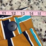 ZARA TRF Mustard Striped Wide Leg Culotte Cropped Pull On Pants Size Small Photo 7