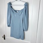 Wilfred  Aritzia Women's Novella Balloon Sleeve Blue Sweetheart Mini Dress 00 Photo 1