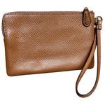 Coach  Stagecoach Brown Leather Wristlet w/ Interior Card Storage Photo 1