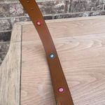 Juicy Couture  Vegan‎ Faux Leather Brown Multicolor Size M Womens Belt Buckle Photo 5