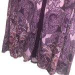 Soft Surroundings 345.  purple and pink paisley print button up long sleeve top s Photo 2