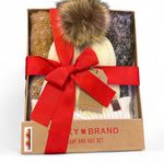 Lucky Brand Ladies Hat and Scarf Gift Set Cream winter holiday Photo 0