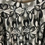 Funky People Black and Gray Floral Elastic Waist Puff Sleeve Top Size XL Photo 6