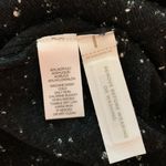 Loft V-Neck Sweater Womens XS Black Speckled Knit Long Sleeve Pullover Keyhole Photo 5