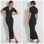 FAVORITE DAUGHTER The Emma Rib Cotton/Cashmere Blend Maxi Skirt, Black, Medium Black Photo 2