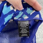 Patterson J Kincaid (PJK) Women's Blue Leather Trim Blouse Photo 4