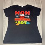 Mom of the Birthday boy black tee Size L Photo 3