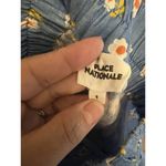 Place Nationale Shorts Blue Floral Smocked Linen Size 1 Photo 3