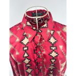Ralph Lauren Lauren Petite Western Red Blouse Button Size Large Women’s Photo 2